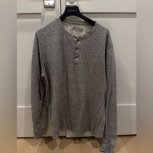 Outerknown Heather Gray Long Sleeve Henley